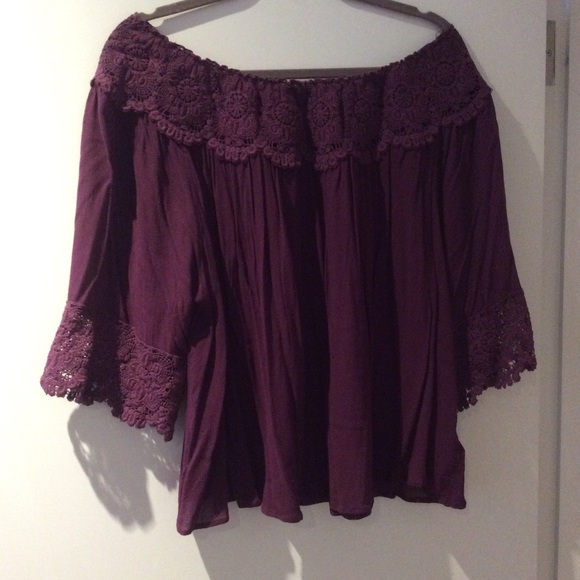 Urban outfitters Crochet Wide-Sleeve Blouse - Picture 2 of 5